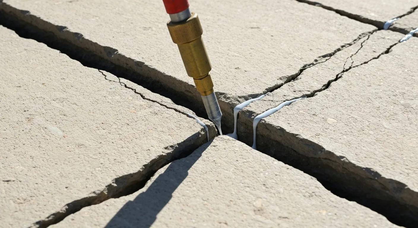 Professional repairing foundation cracks using epoxy injection to effectively prevent water intrusion